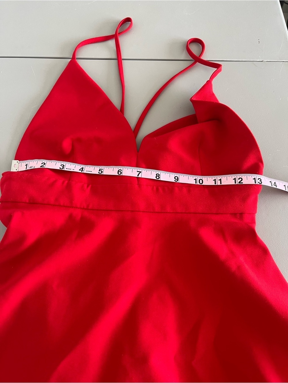 Zara Red Mini Dress Rhinestone Detail Size Small - Picture 6 of 7